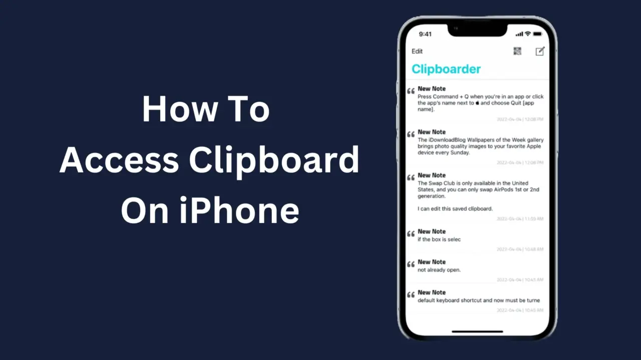 how to access clipboard on iphone